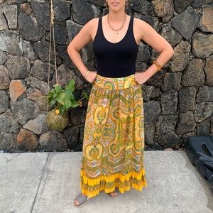 60s 70s maxi skirt Union Made!